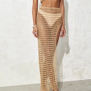 Flook The Label Malia Maxi Crochet Skirt Size Small